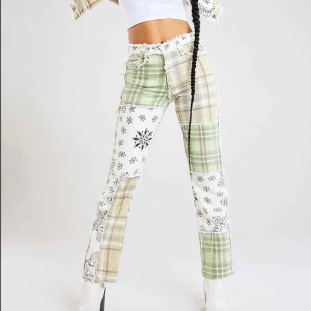 Jaded London patchwork bandana boyfriend jeans